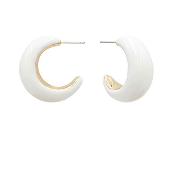 Color Coated Crescent Hoops - Picture 3 of 11